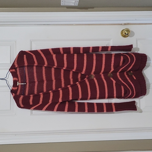 Free People Beach Striped Cardigan Sweater - Picture 2 of 8
